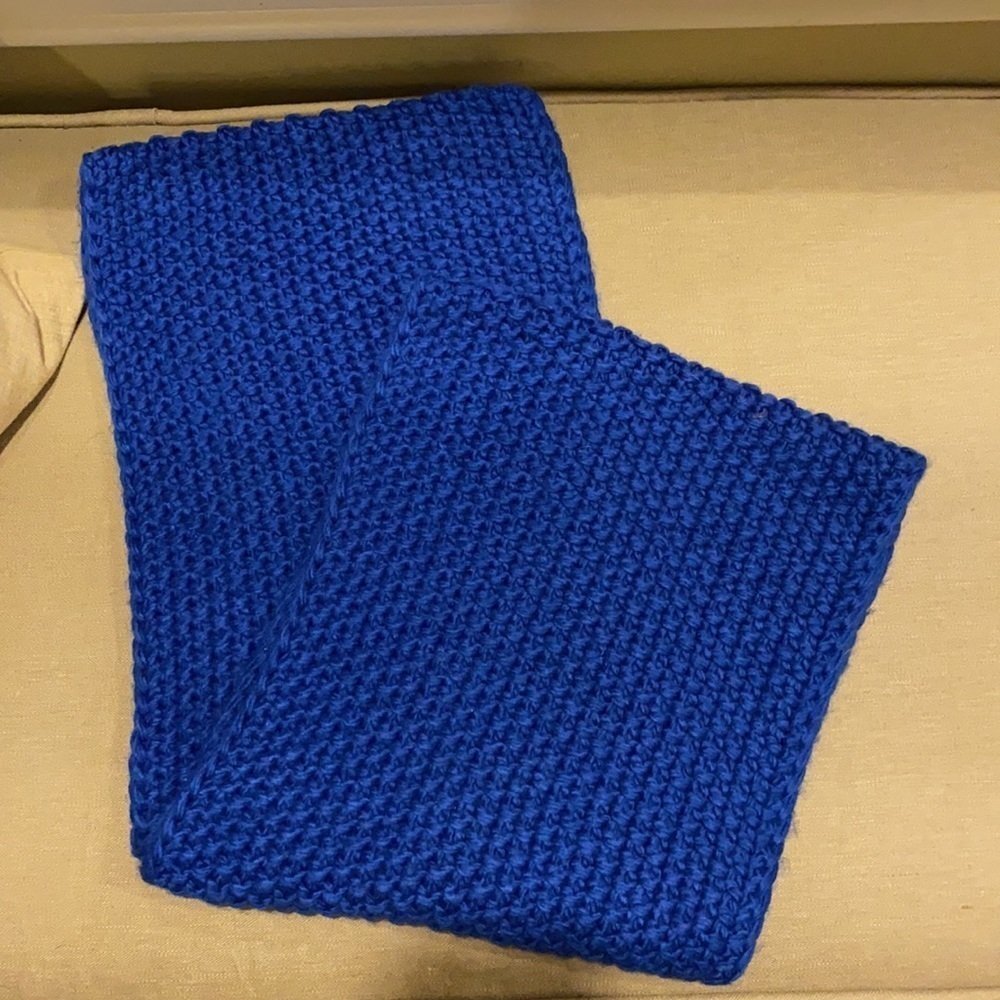 Blue Knit Infinity Scarf - Picture 3 of 4